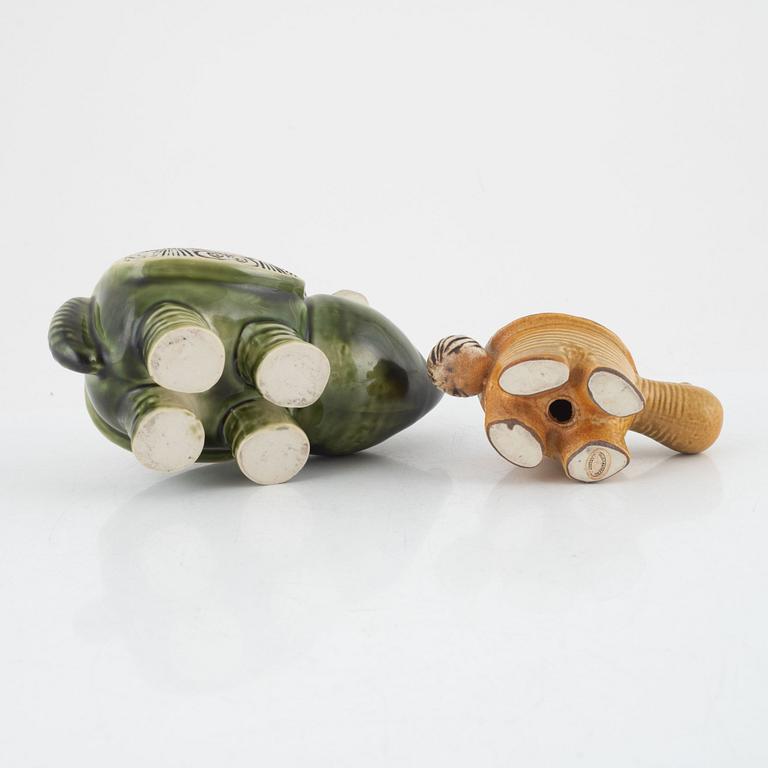 Lisa Larson, two figurines from the 'Jura' series, Gustavsberg, 1971-77.