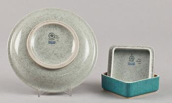 FAT och ASK MED LOCK, porslin, Royal Copenhagen, 1900-talets andra hälft.