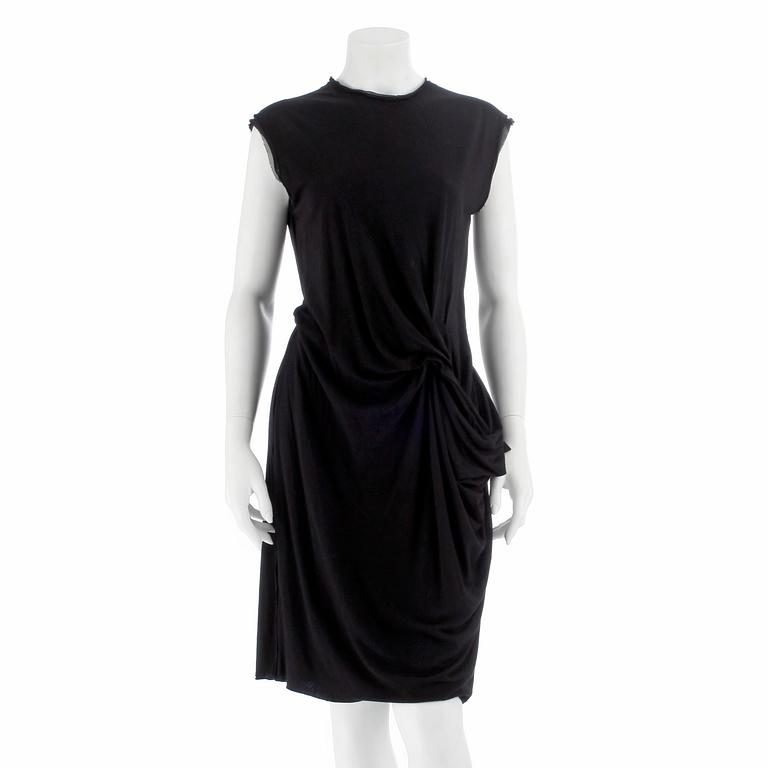 LANVIN, a black wool dress.