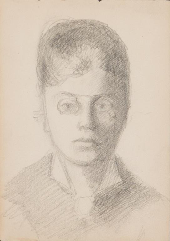 Helene Schjerfbeck, blyertsteckning, osignerad.