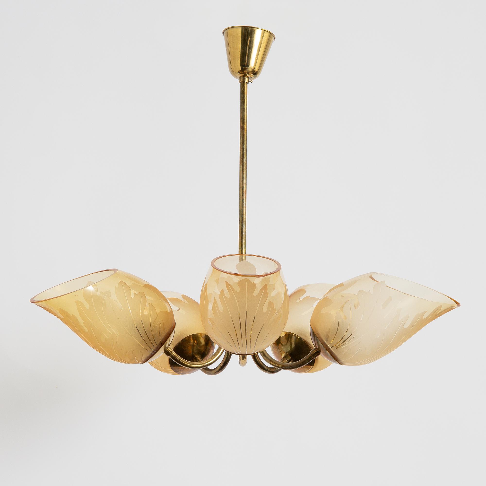 Carl Erik Bodén, ceiling light, Swedish Modern, Glössner, 1940s/50s.