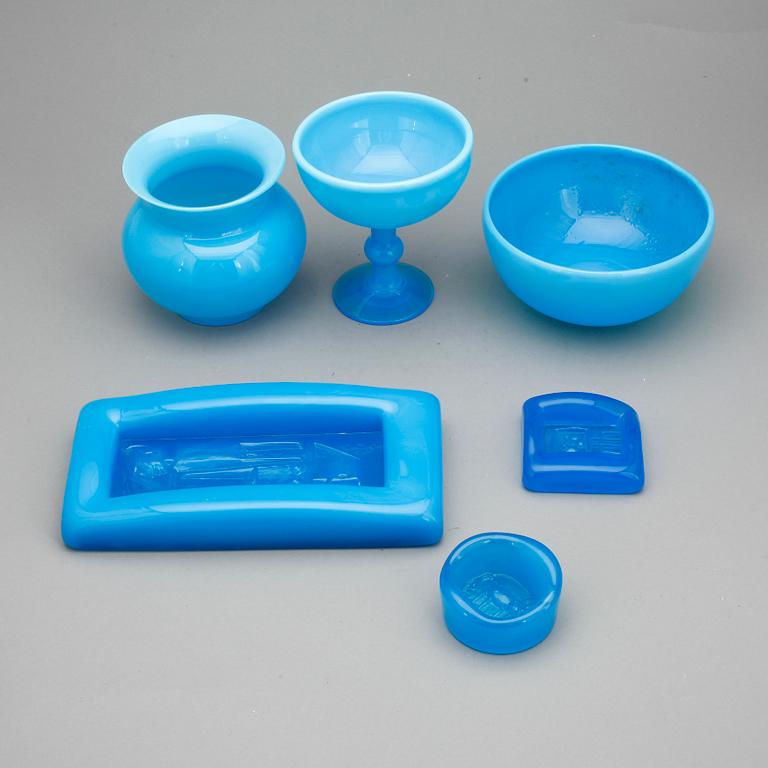 SKÅLAR och ASKFAT, 6 delar, Erik Höglund, Boda.