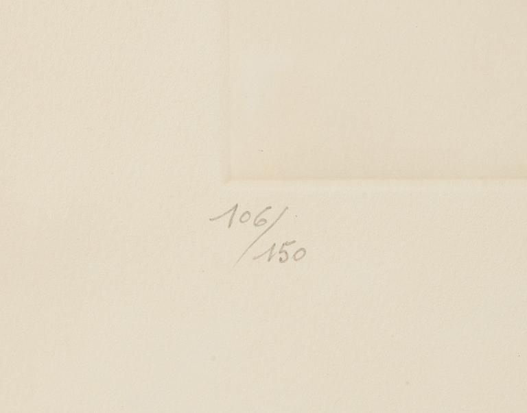 Salvador Dalí, etching and heliogravure, 1964, signed 106/150.