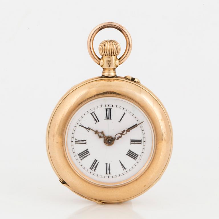 LADY'S POCKET WATCH, 14K gold, swiss mark.