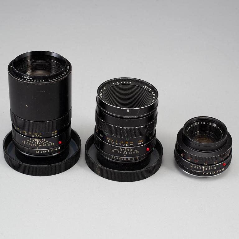 LEICAFLEX SL, with 4 lenses.