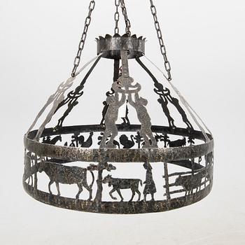 Taklampa  1900-talets början smide.