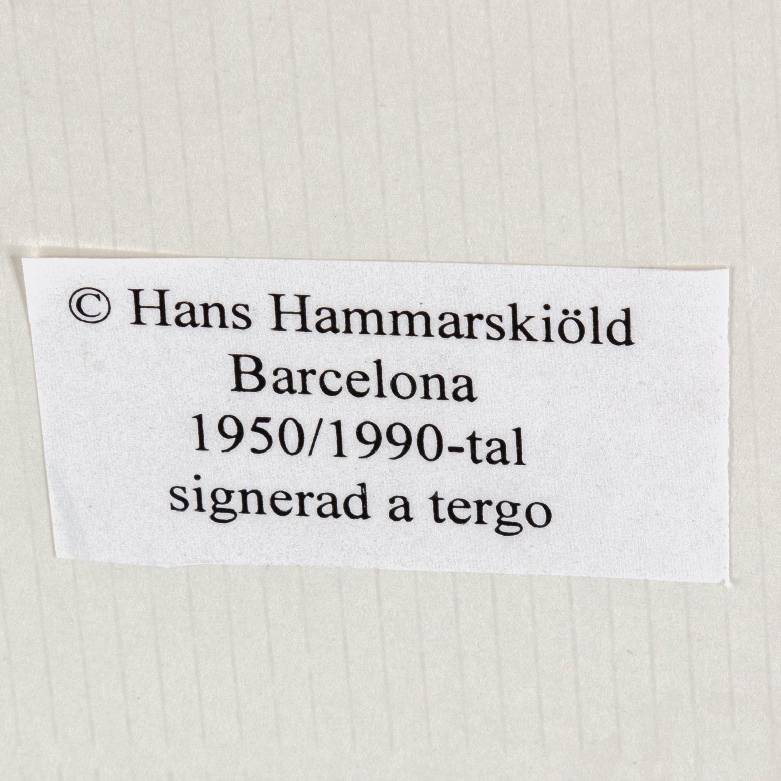 Hans Hammarskiöld, silver gelatin print, "Barcelona", signed verso.