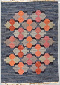 JUDITH JOHANSSON, MATTO, "Lyktor", flat weave, ca 247-249 x 171,5 cm, signerad JJ.