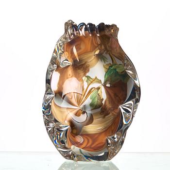 Per B. Sundberg, a  unique 'Fabula' glass vase, Orrefors 2003.