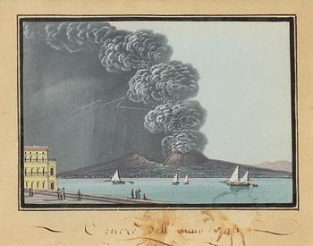 Unknown artist, first half of the 19th century, Travel sketches from Italy, 6 pcs.