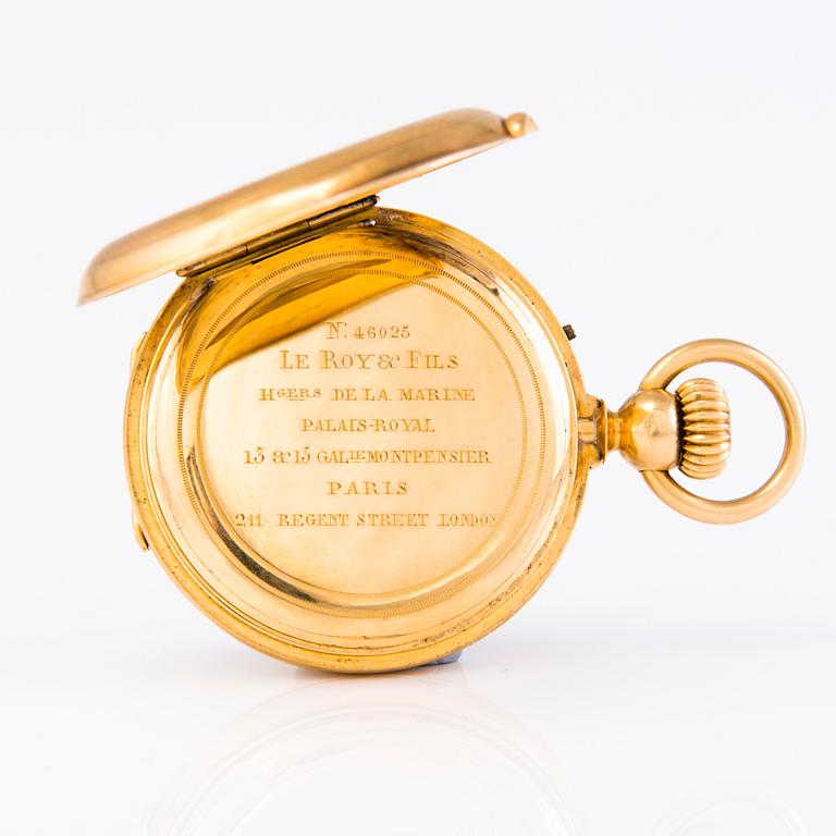 A Le Roy & Fils pocket watch , Paris France. 40 mm.