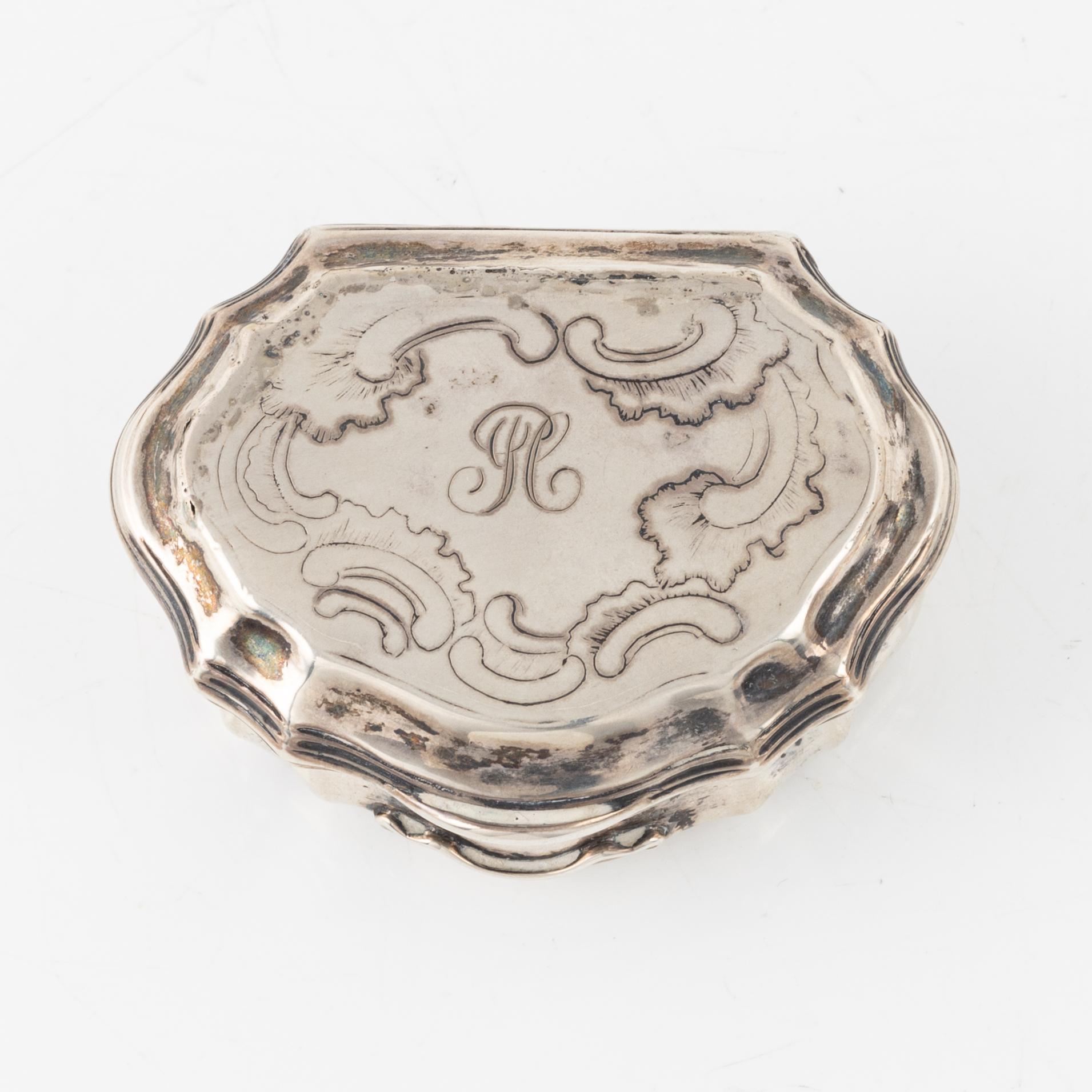 A Danish Rococo Silver Box, mark of Bendix Christensen, Copenhagen, second half of the 18th century.