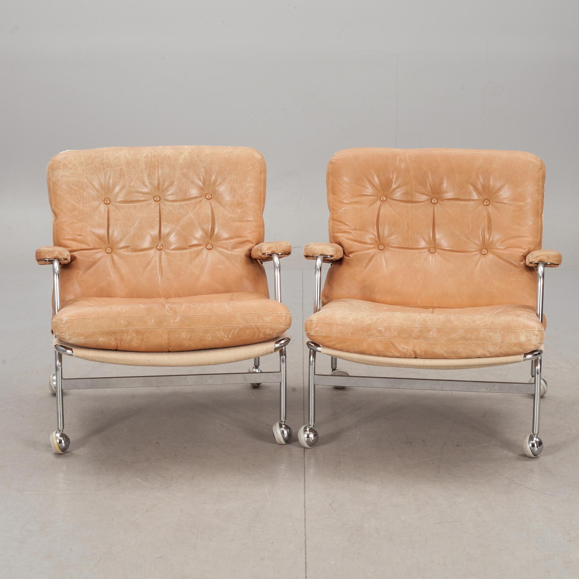FÅTÖLJER, ett par, "Karin", Bruno Mathsson, Dux.