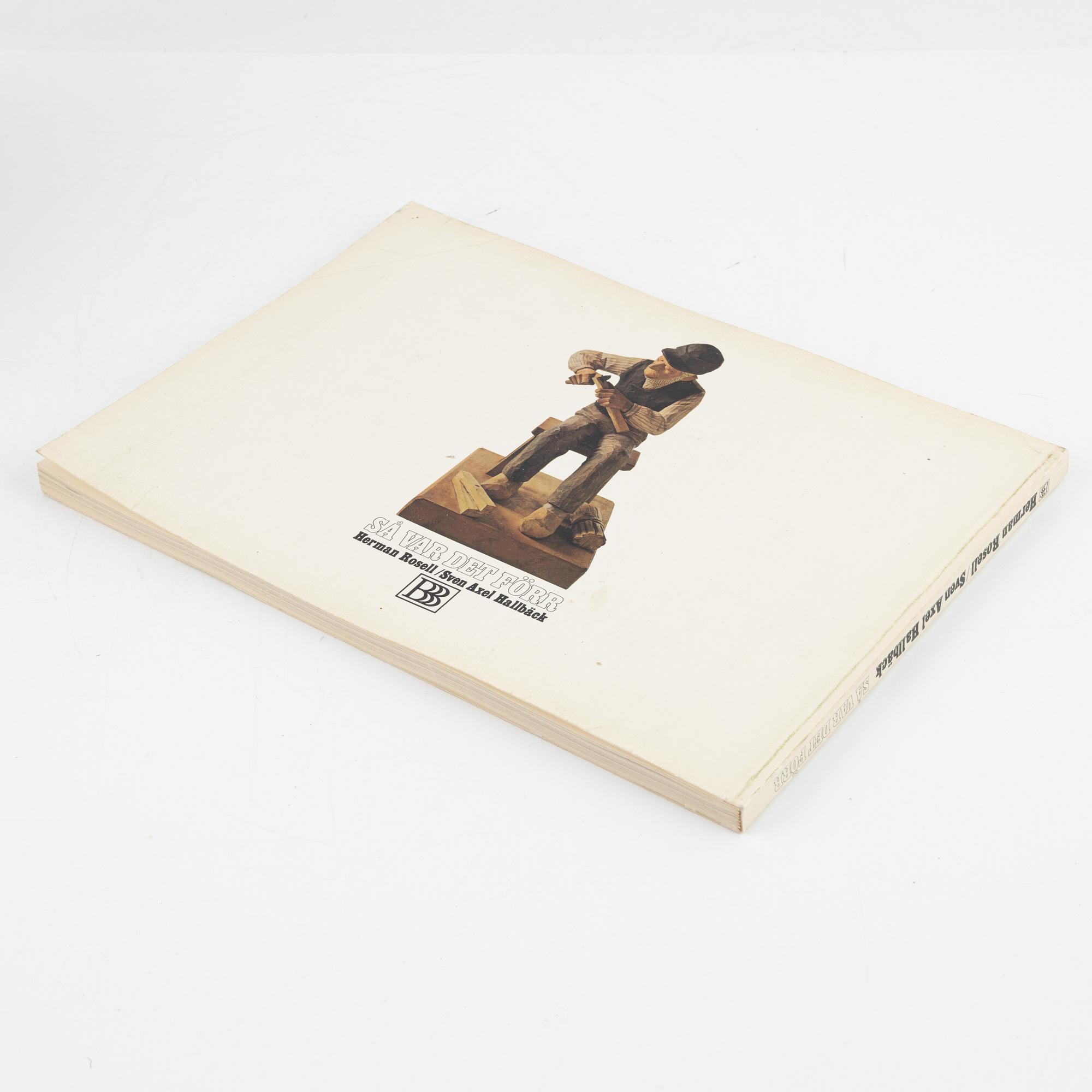 Herman Rosell, skulptur, snidat och bemålat trä, signerad Rosell och daterad 1950.