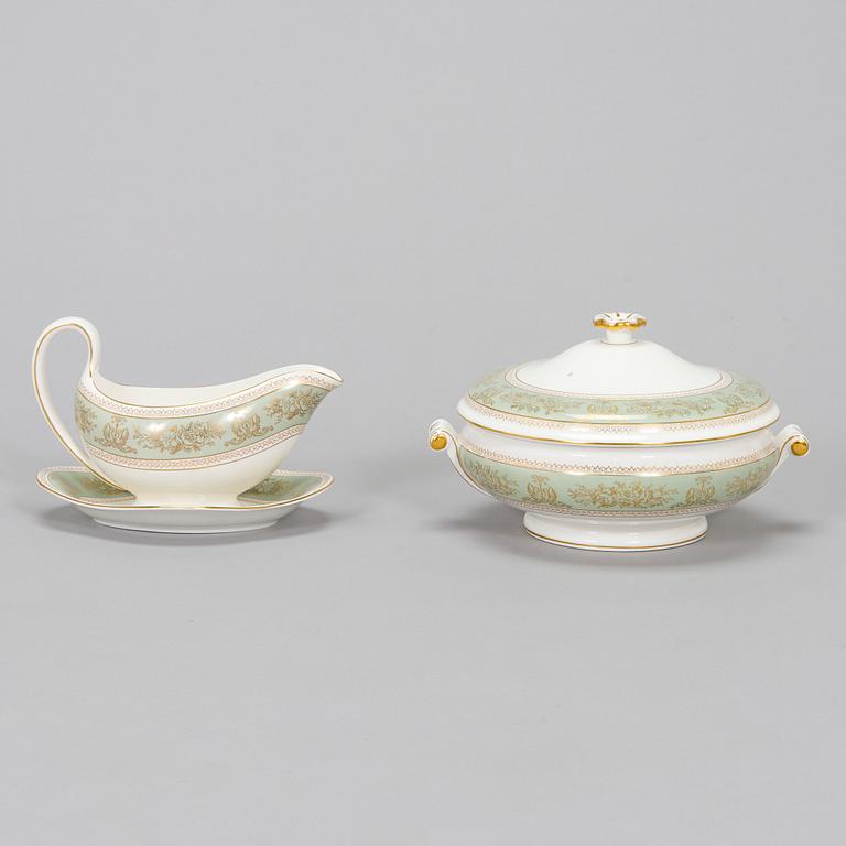 An 81-piece 'Gold Columbia' bone china dinnerware set, Wedgwood, England.