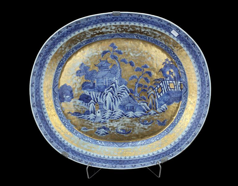 STEKFAT, porslin, Jiaqing, Kina tidigt 1800-tal.