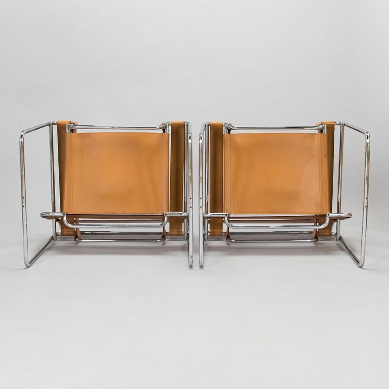Marcel Breuer, Two "Wassily" armchairs. Gavina, latter part of the 20th century.