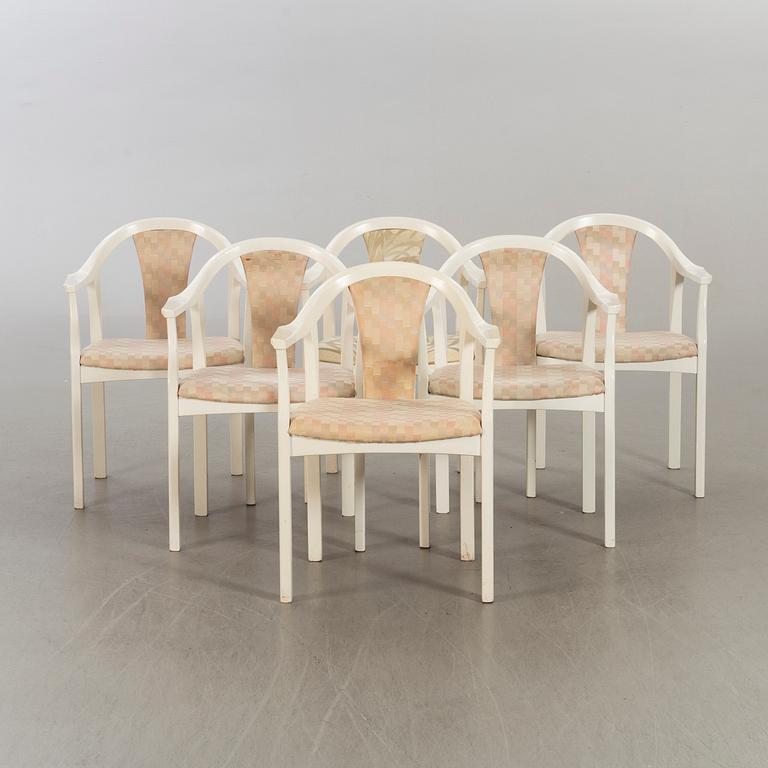 A SET OF SIX ARMCHAIRS "HÄGERN" BY OLOF PIRA.