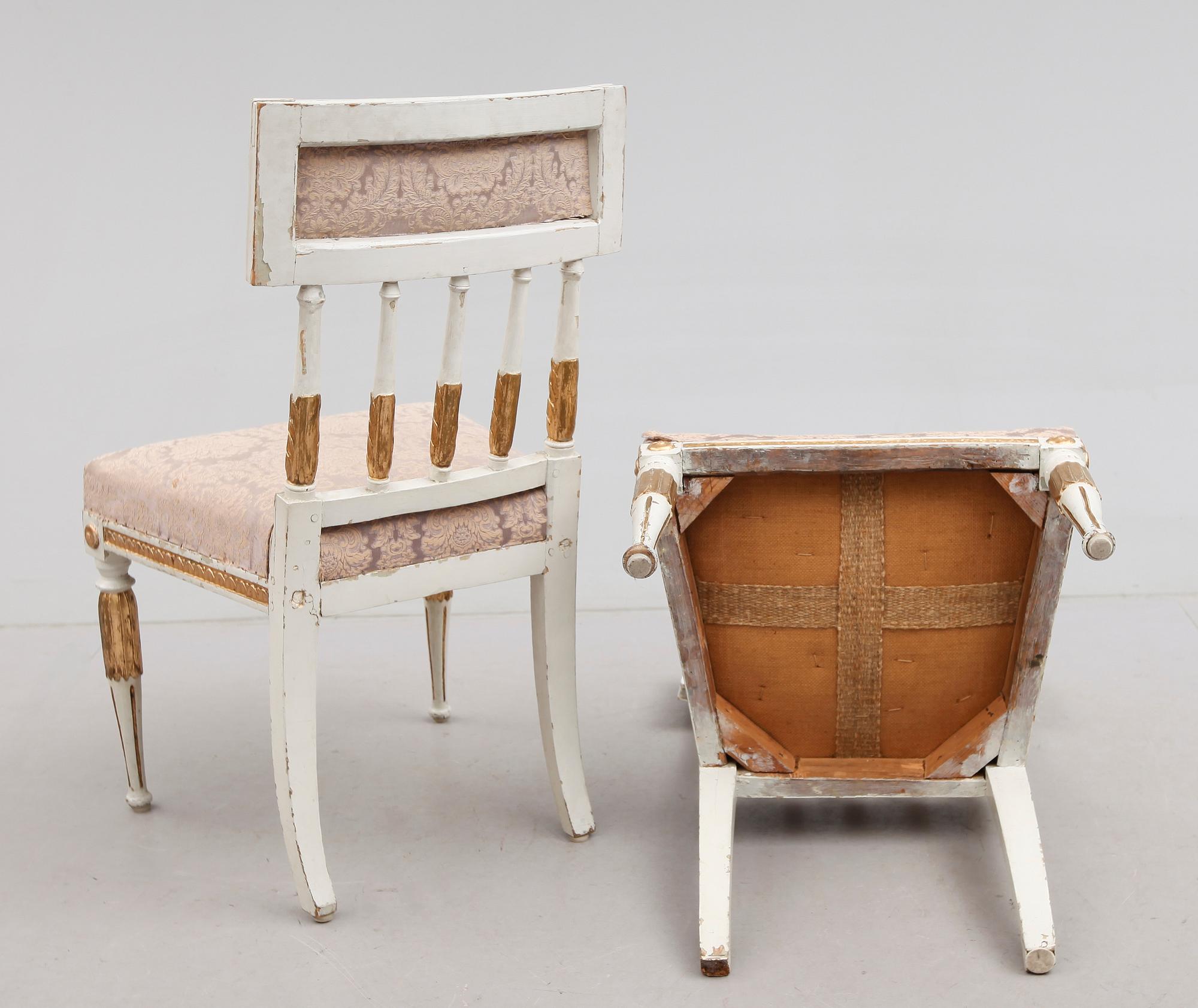 STOLAR, 1 par, sengustavianska, omkring år 1800.