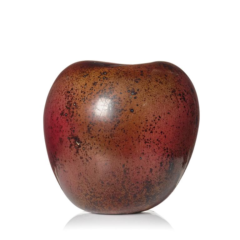Hans Hedberg, a faience sculpture of an apple, Biot, France.