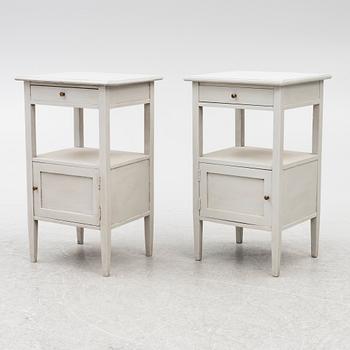 Nightstands, a pair, first half of the 20th century.