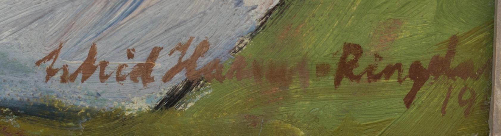 ASTRID HARMS-RINGDAHL, oil on canva, signed 1956.