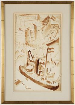 Isaac Grünewald, Motif from Skeppsbron.