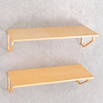 Alvar Aalto, vägghyllor, ett par, 112B, Artek, Finland.