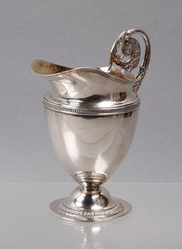 GRÄDDKANNA, silver, empire, Sverige, 1800-talets första hälft.