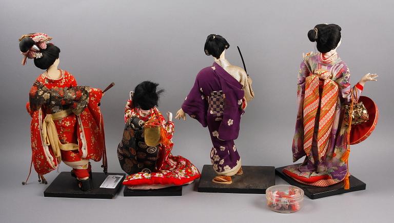 DOCKOR, 4 st, textil, Japan, 1900-talets mitt.