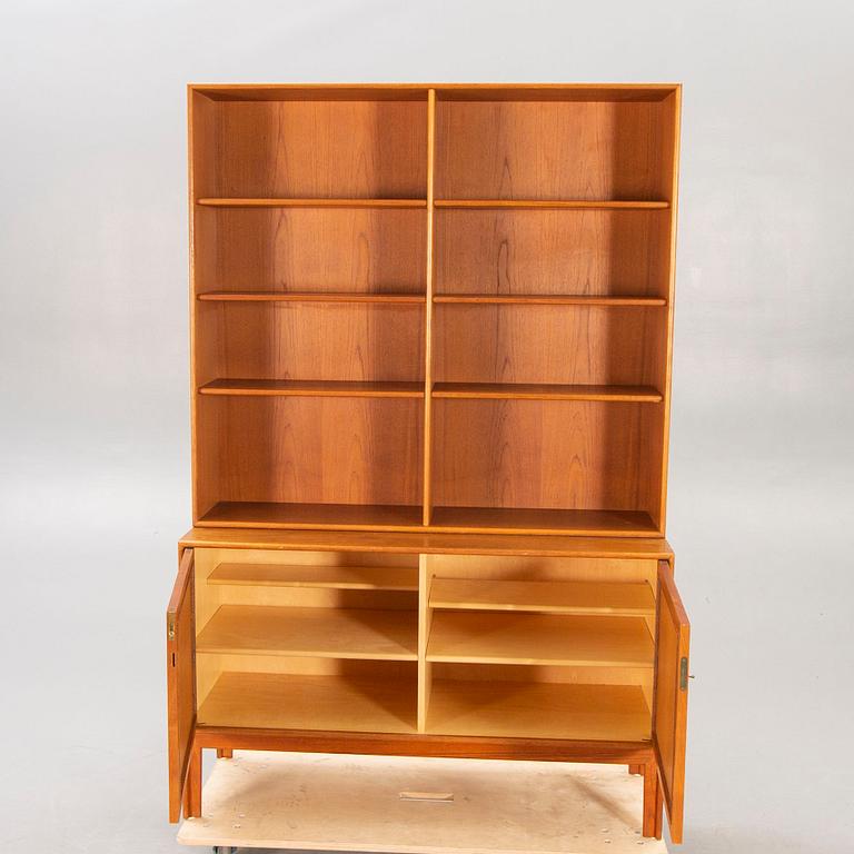 An Alf Svensson teak and rattan 1960/70s bookshelf.