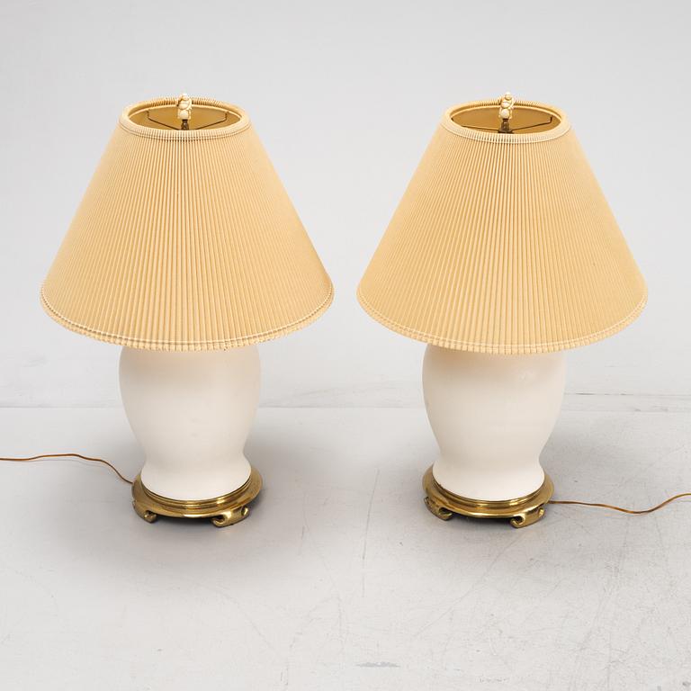 A pair of table lamps, Ethan Allen, The United States, second half of the 20th century.