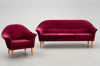 SOFFA MED FÅTÖLJ, Bröderna Andersson 1900-talets andra hälft.