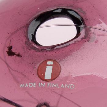 TAIDELASIA, 2 kpl, "Aurinkopallo", Timo Sarpaneva, Iittala signeerattu TS, 1960-70-luku.