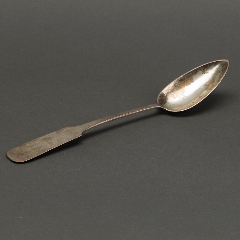 ERNST LUDWIG KECKER serveringssked silver Königsberg (Ryska Kaliningrad) 1700-tal.