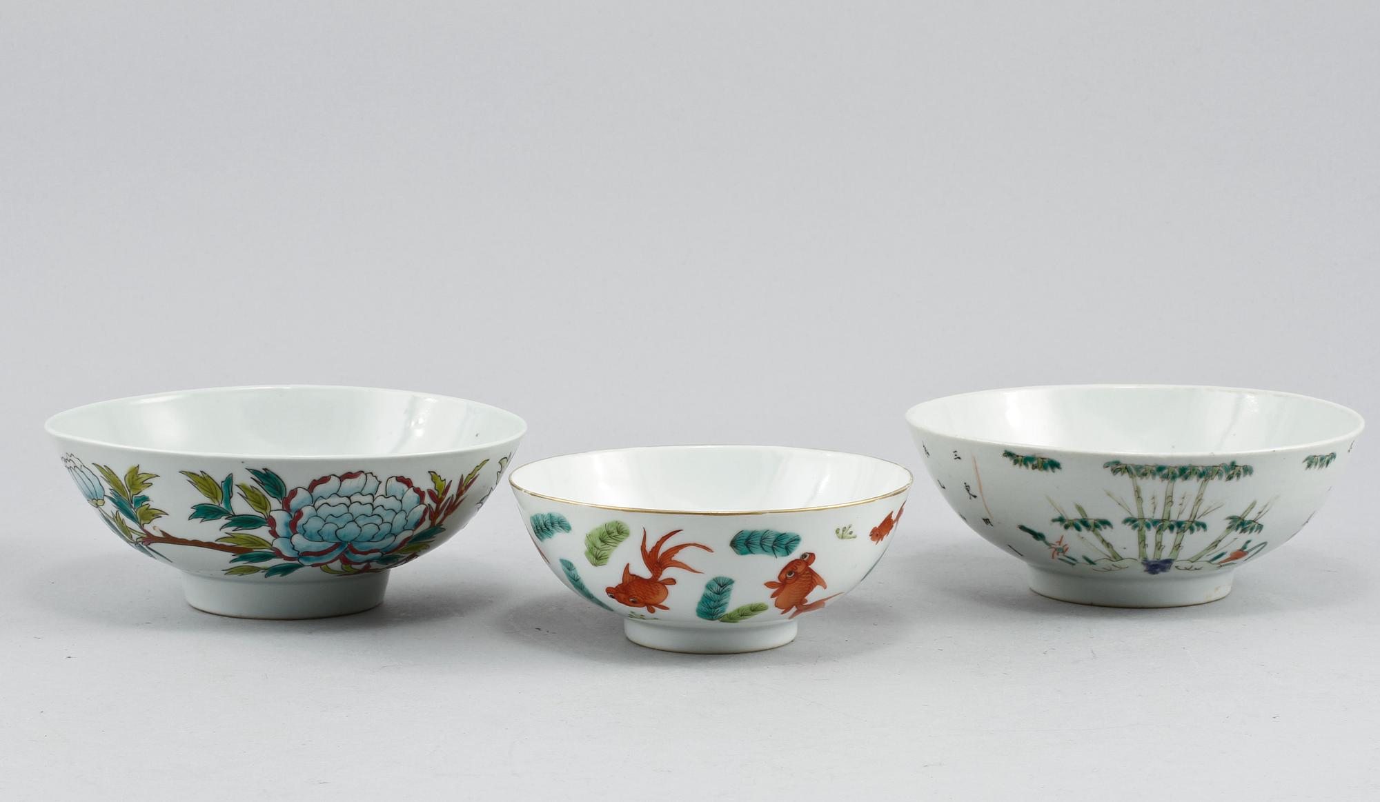 SKÅLAR, 12 st, porslin, Kina 1800/1900-tal.