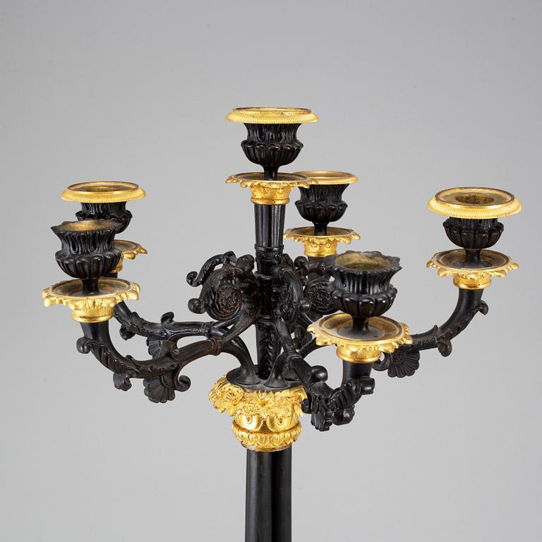 A late empire candelabrum, late 19th century.