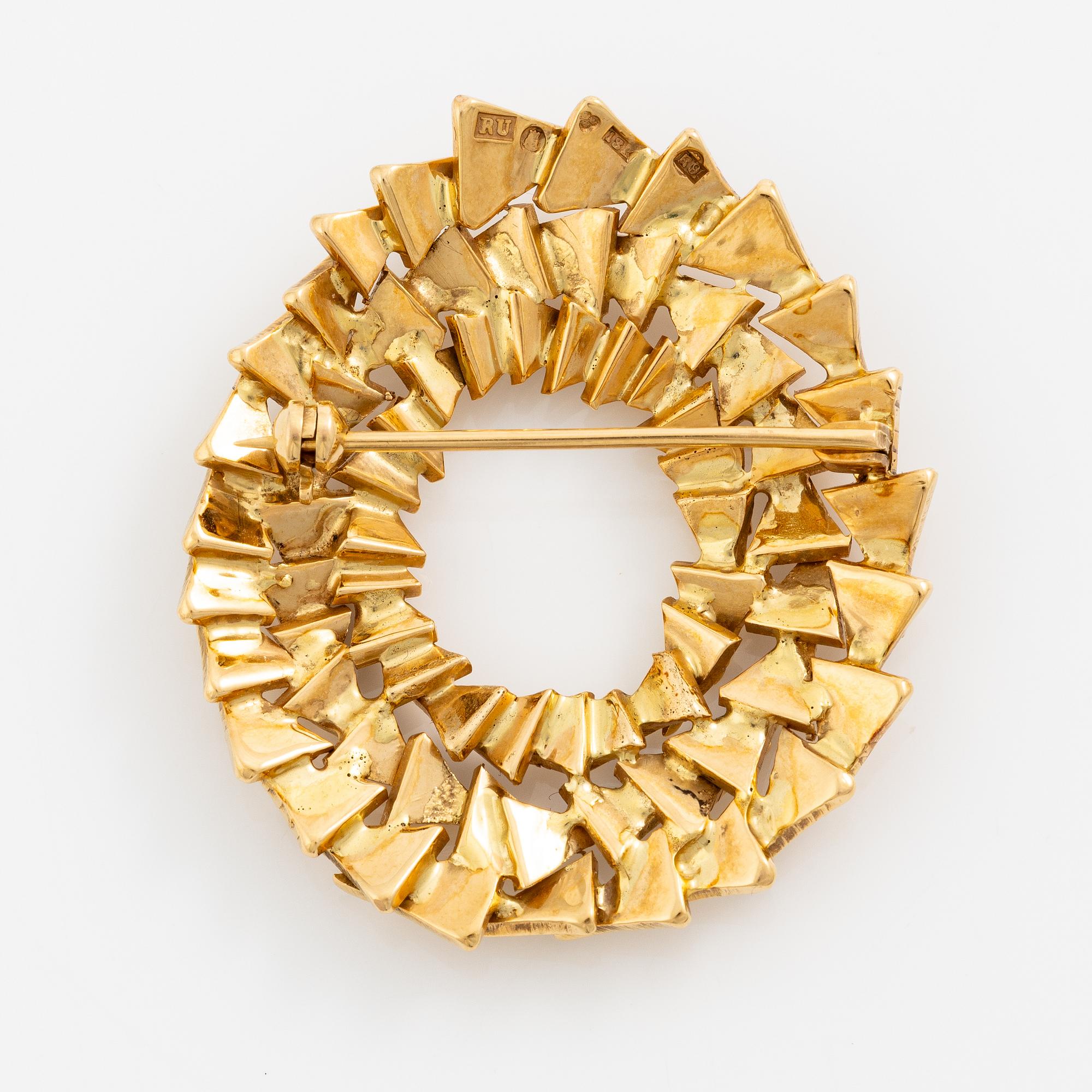Rey Urban, brosch, 18K guld,