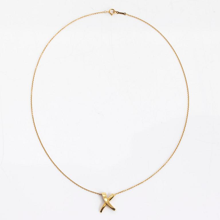 Tiffany & Co, Paloma Picasso, halsband, "X Kiss", 18K guld.