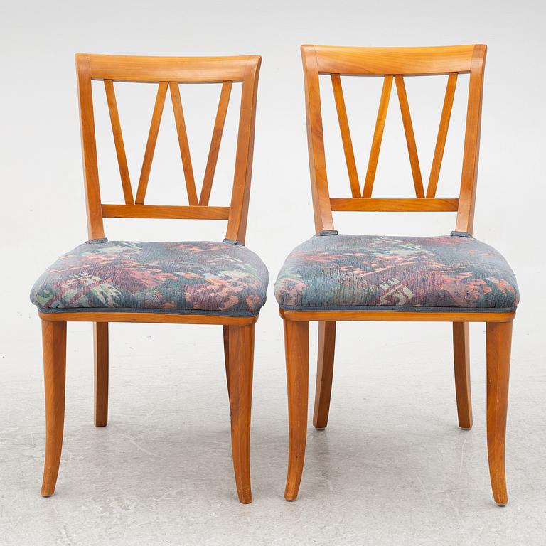 Carl Malmsten, eight 'Pyramid' chairs, second part of the 20th century.