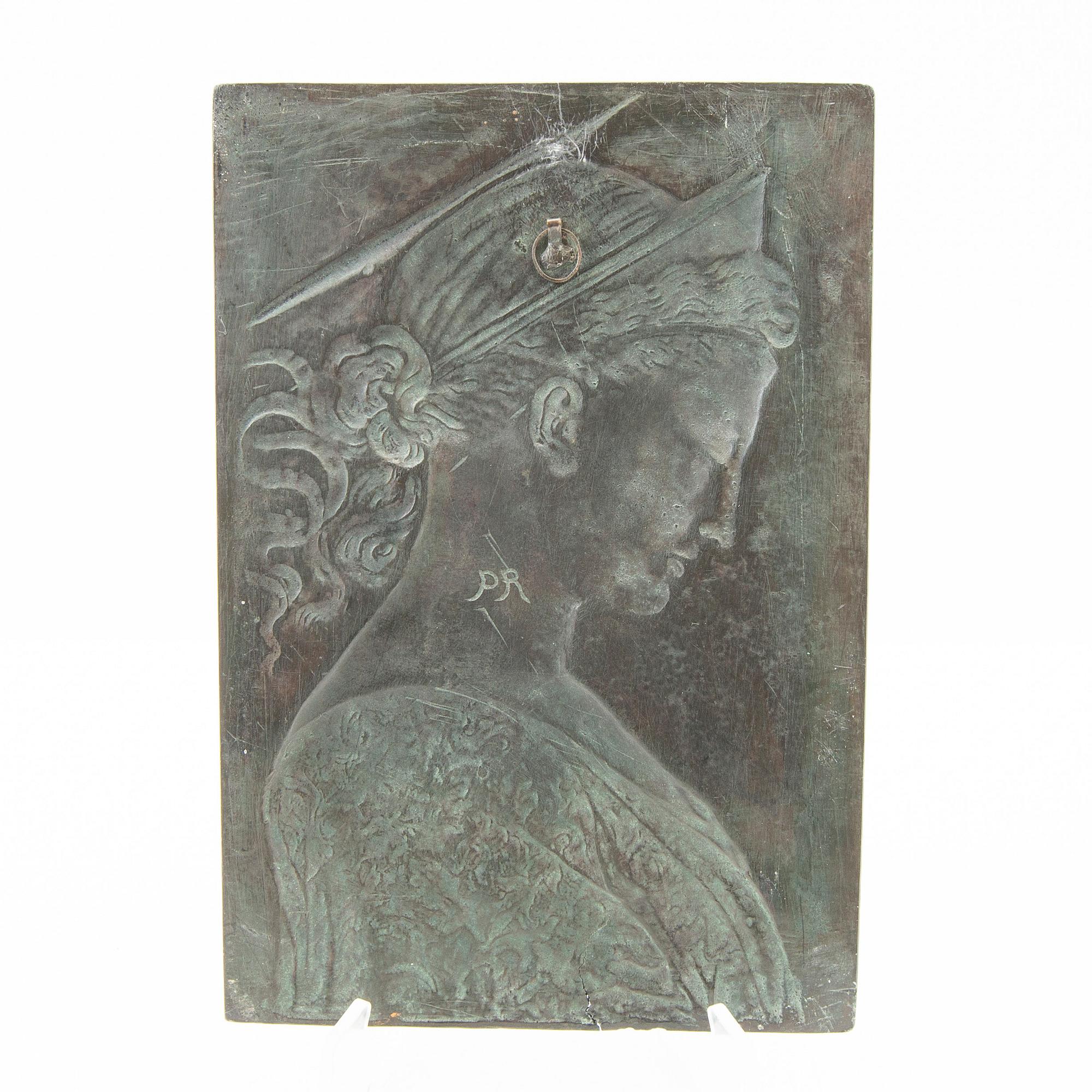 Relief, brons, Sankt Cecilia, 1900-tal.