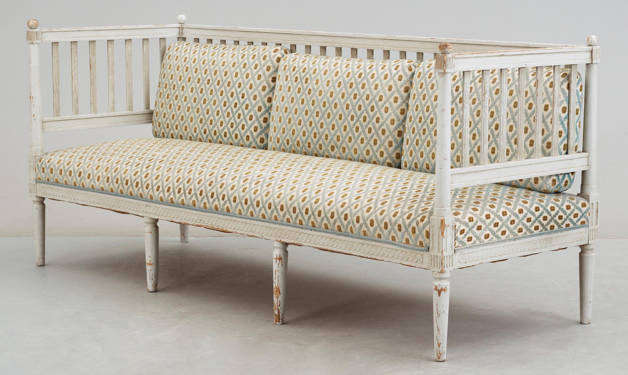 SOFFA, sengustaviansk, omkring 1800.