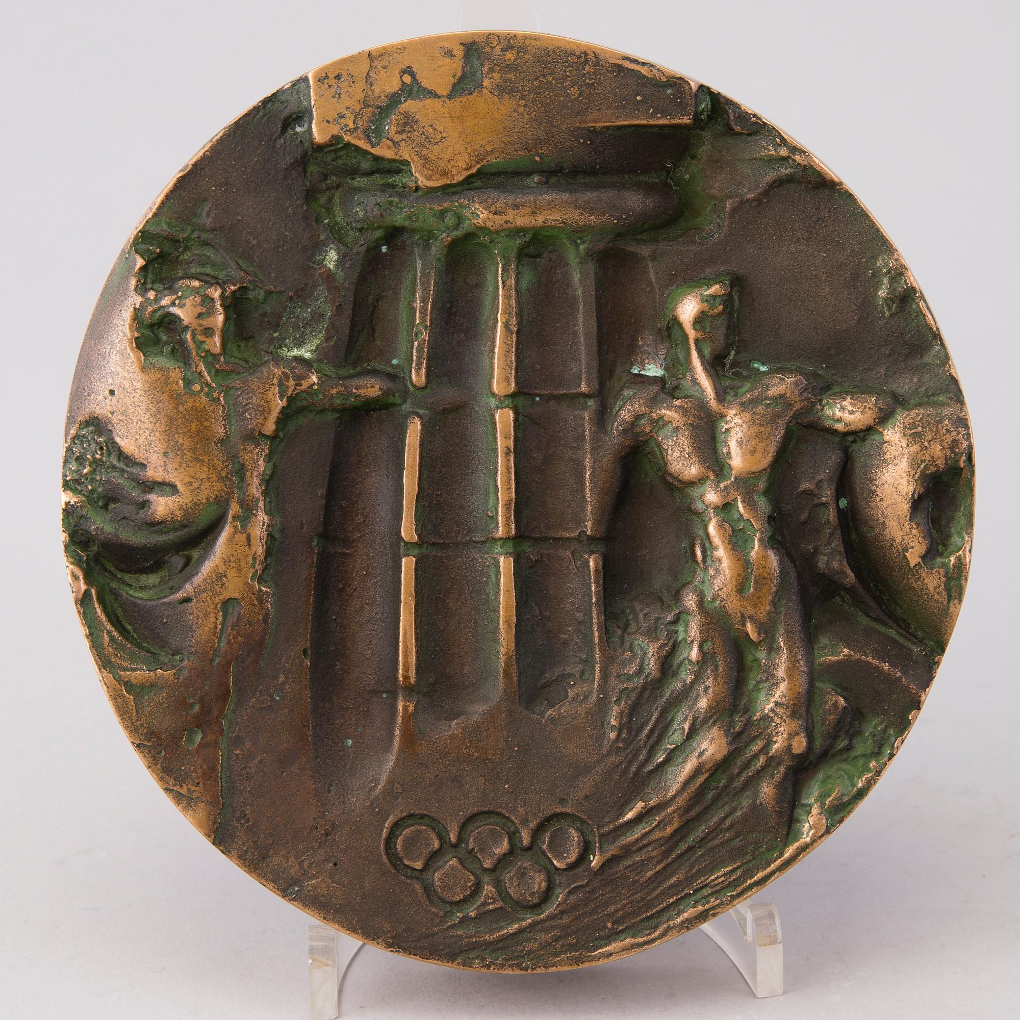 A Soviet bronze table medal, Olympic games 1980.