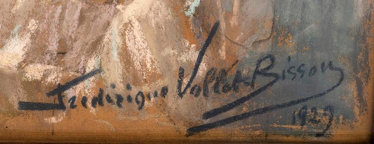 Frédérique Vallet-Bisson, a signed and dated pastel.