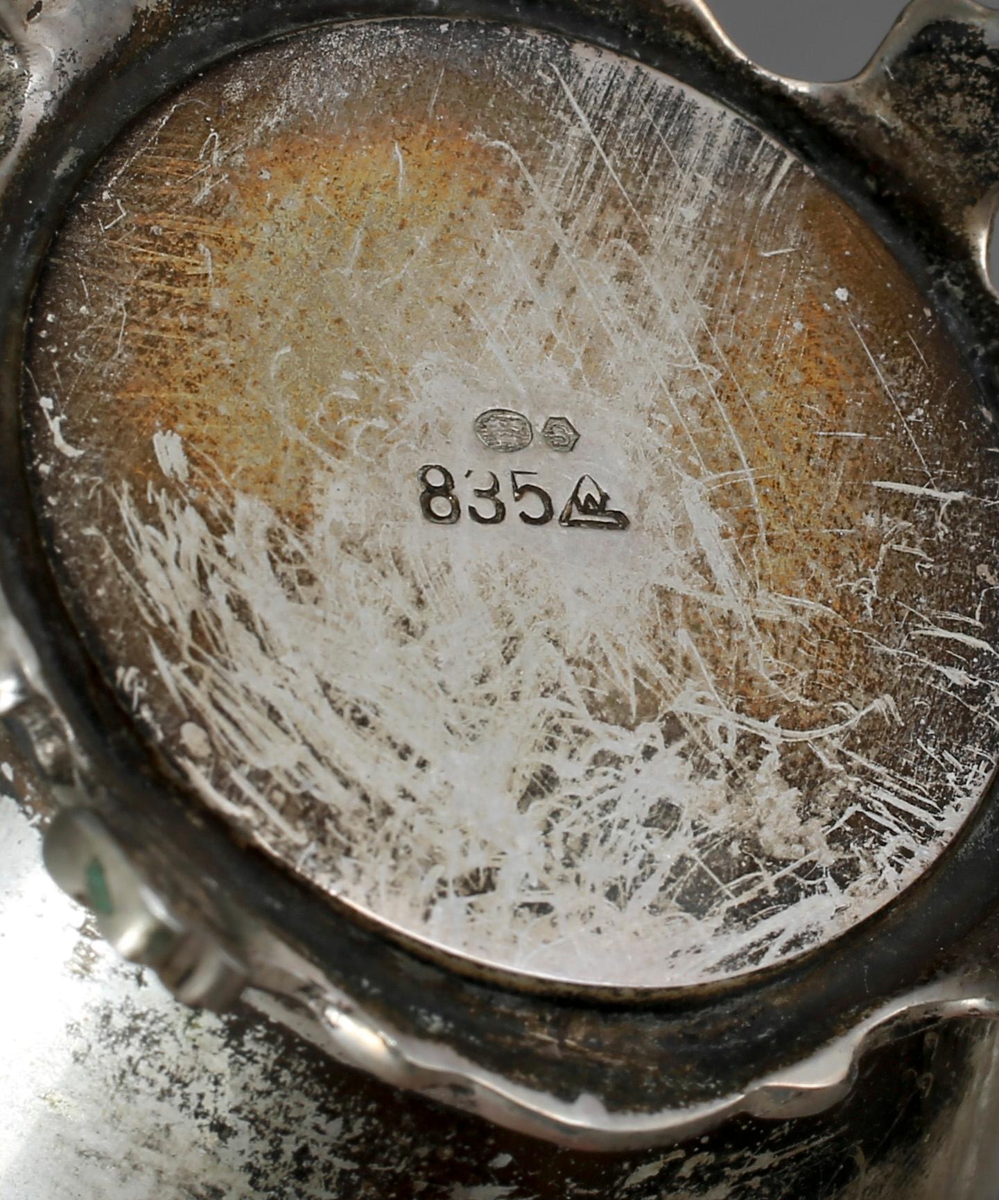 PARTI SILVER, 4 delar, importstämplat. Vikt 315 g.
