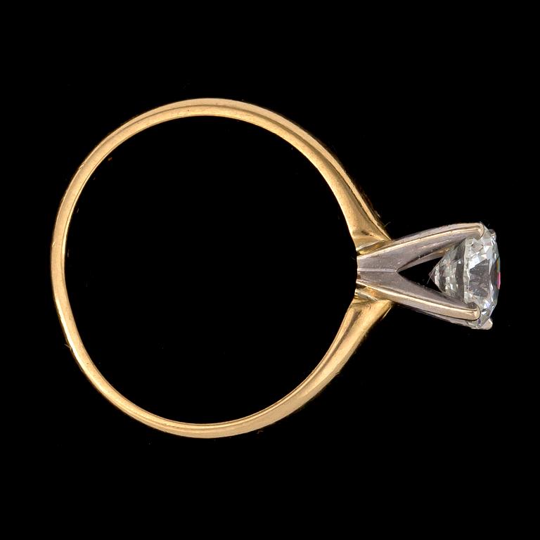 RING, briljantslipad diamant, 0.96 ct.