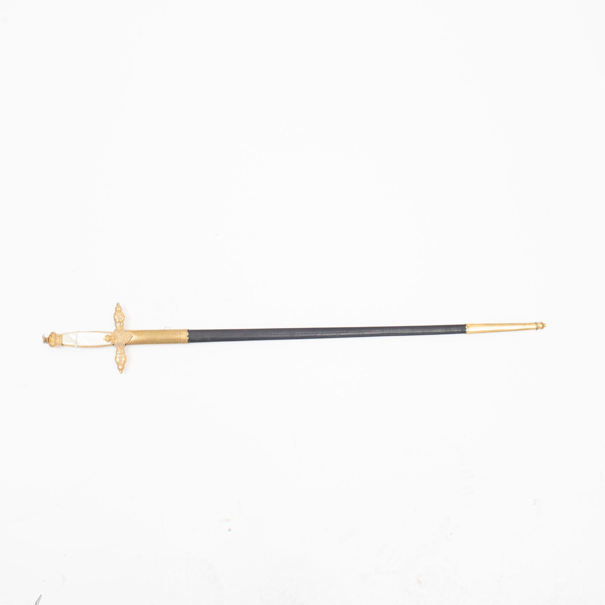A Swedish small-sword, 19th Century, with scabbard.