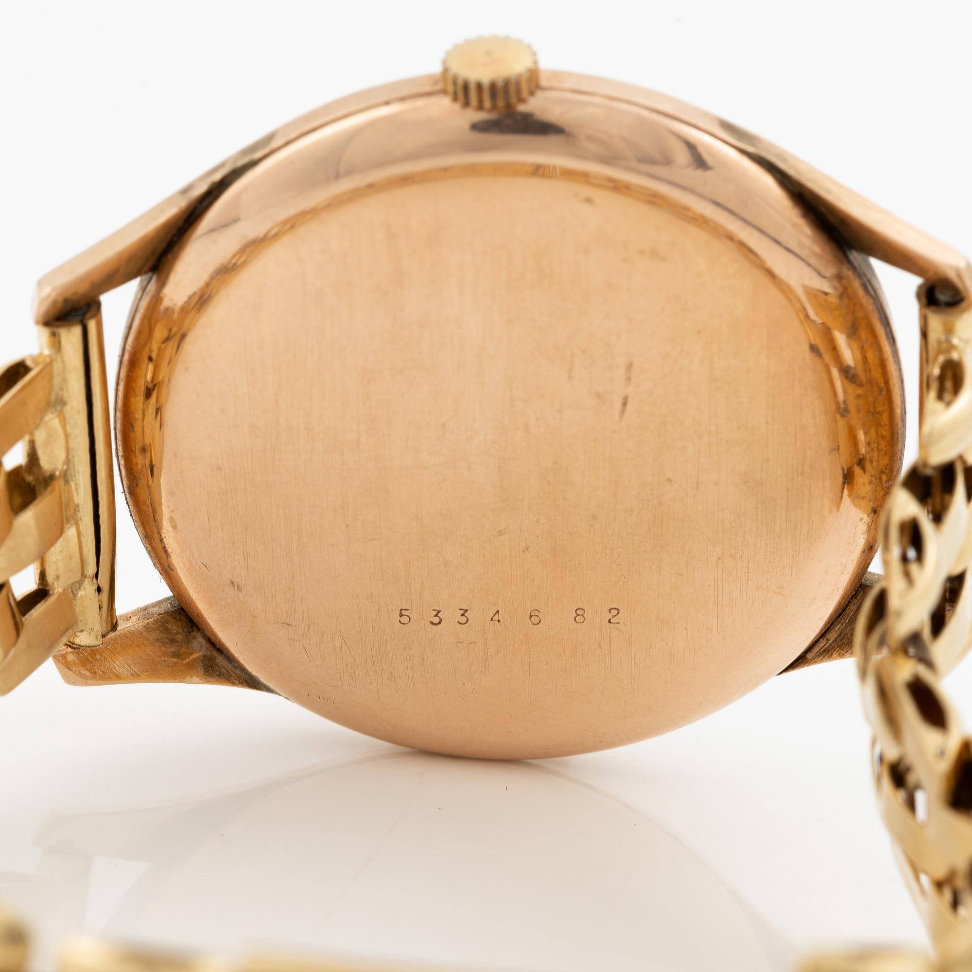 Doxa, 14K, wristwatch, bracelet in 18K, 37 mm.