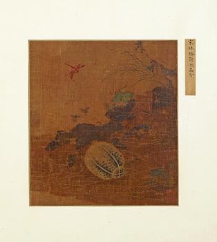 A fine album titled "Song Yuan ji jin ce", with 12 paintings, presumably Qing dynasty, 17/18th Century.