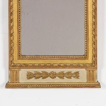 A late Gustavian mirror, late 18th Century.